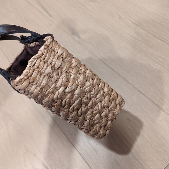 Esprit Woven Mini Straw Bag with Brown Handles - Picture 6 of 12